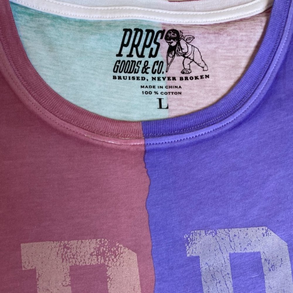 PRPS luxury brand Men's Pitcher T-shirt colorblock - Picture 5 of 9